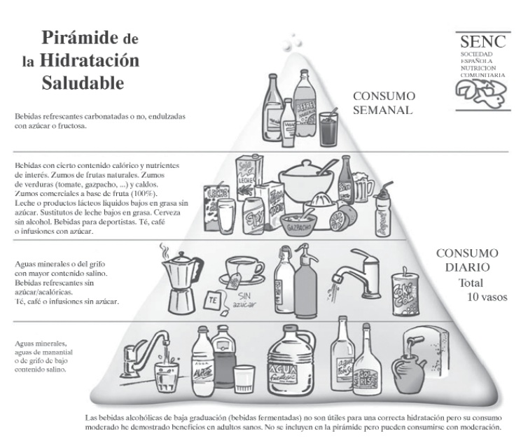 Piramide de la Hidratación Saludable de la SENC